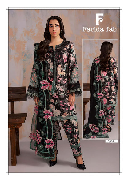 Amara Vol 3 Farida Fab Lawn Cotton Karachi Salwar Suits Wholesaler Gujarat