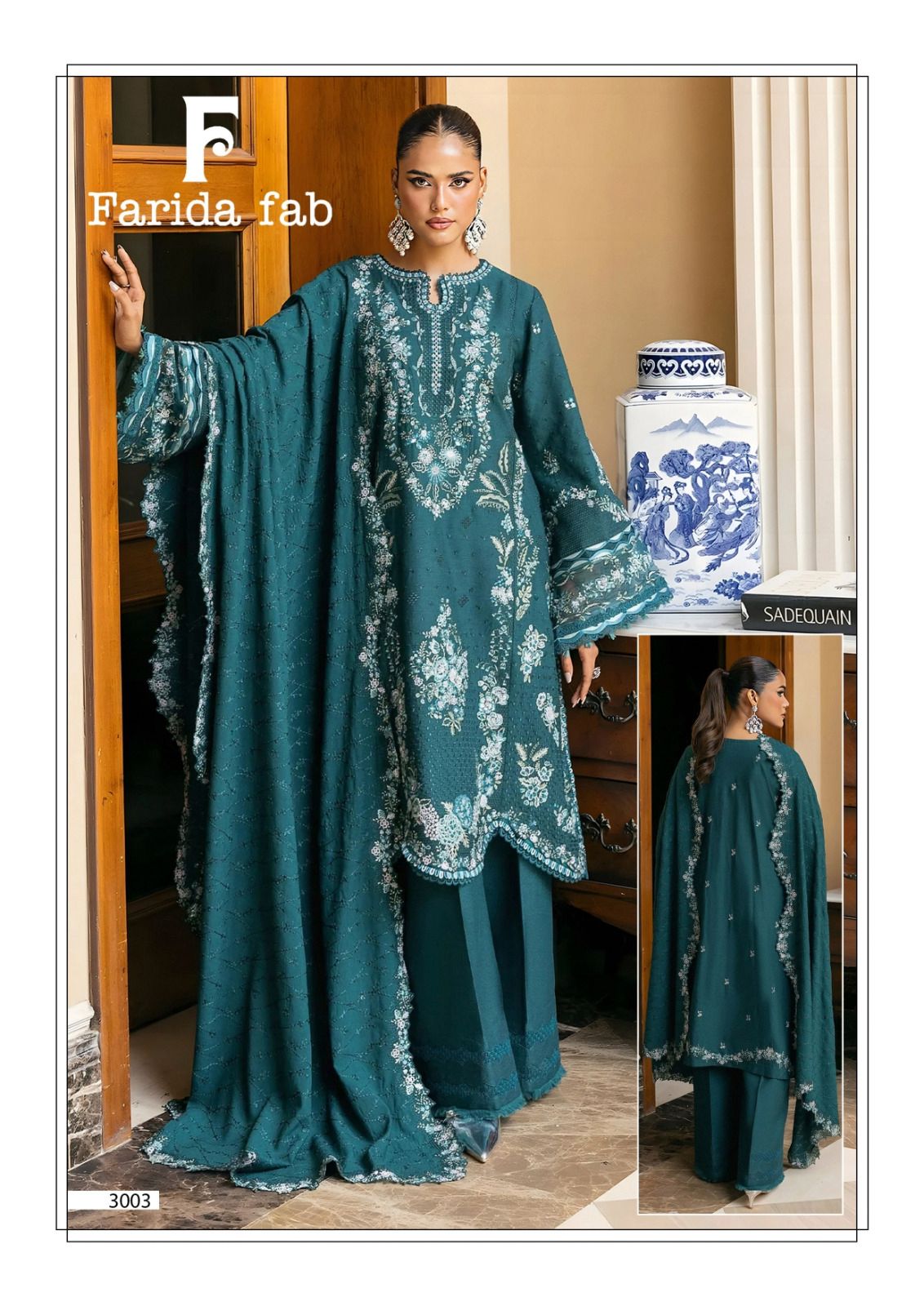 Amara Vol 3 Farida Fab Lawn Cotton Karachi Salwar Suits Wholesaler Gujarat