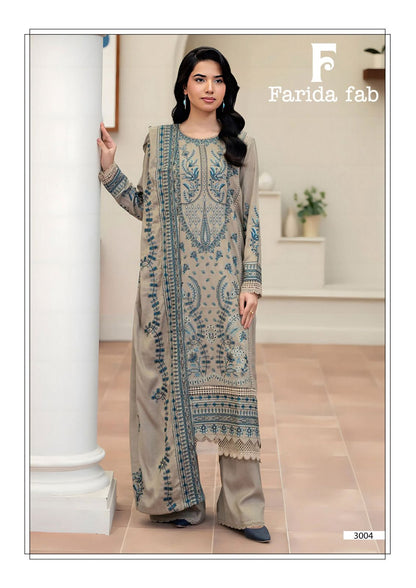 Amara Vol 3 Farida Fab Lawn Cotton Karachi Salwar Suits Wholesaler Gujarat