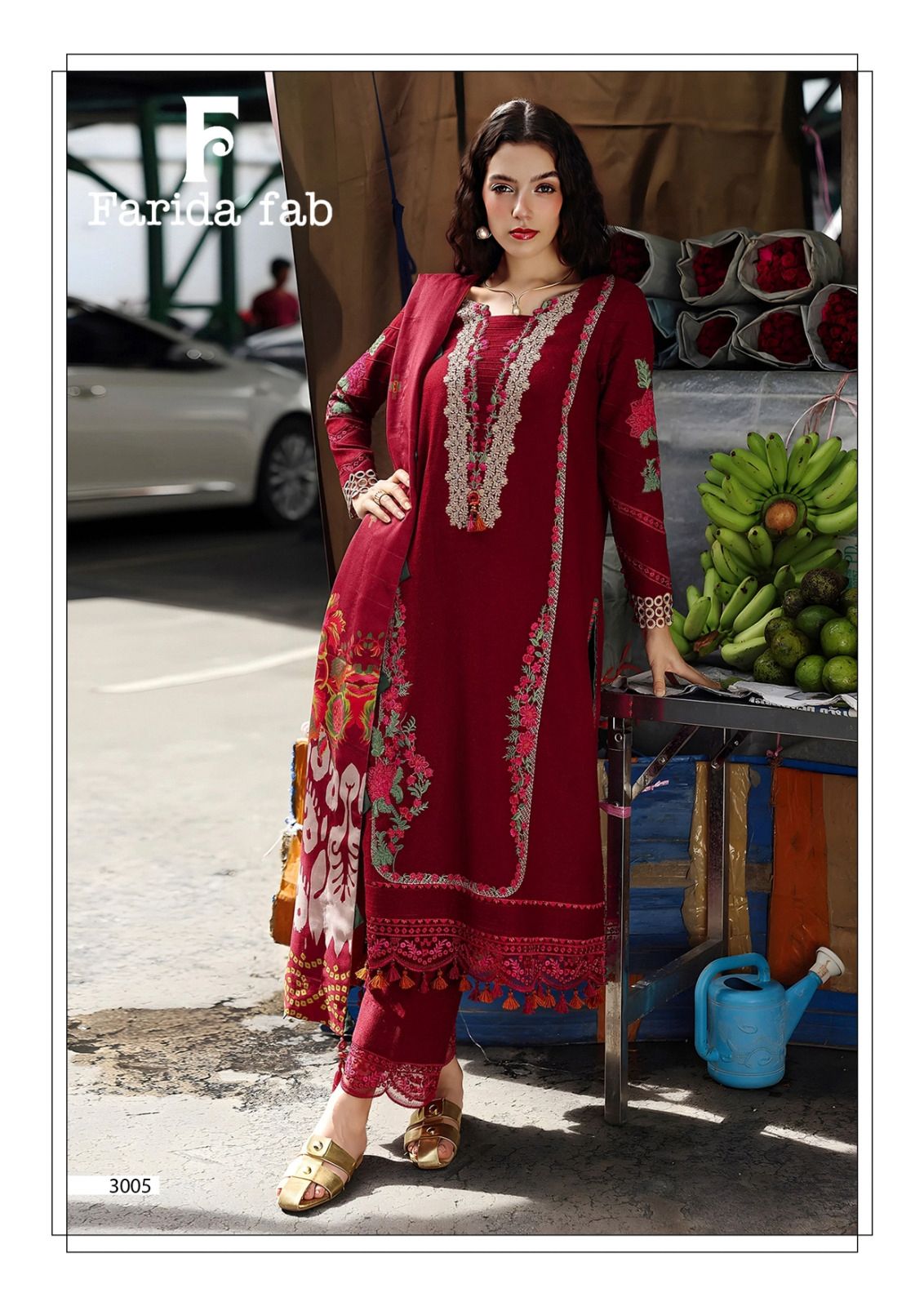 Amara Vol 3 Farida Fab Lawn Cotton Karachi Salwar Suits Wholesaler Gujarat