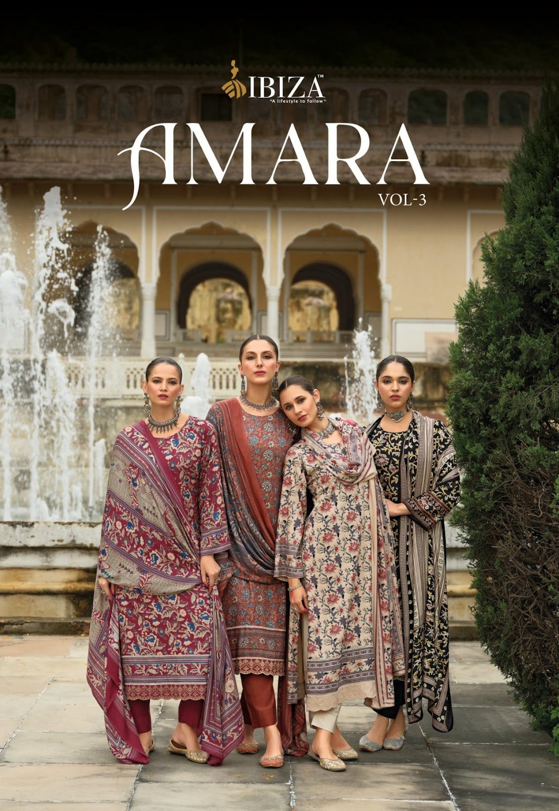 Amara Vol 3 Ibiza Viscose Pashmina Suits Wholesaler India