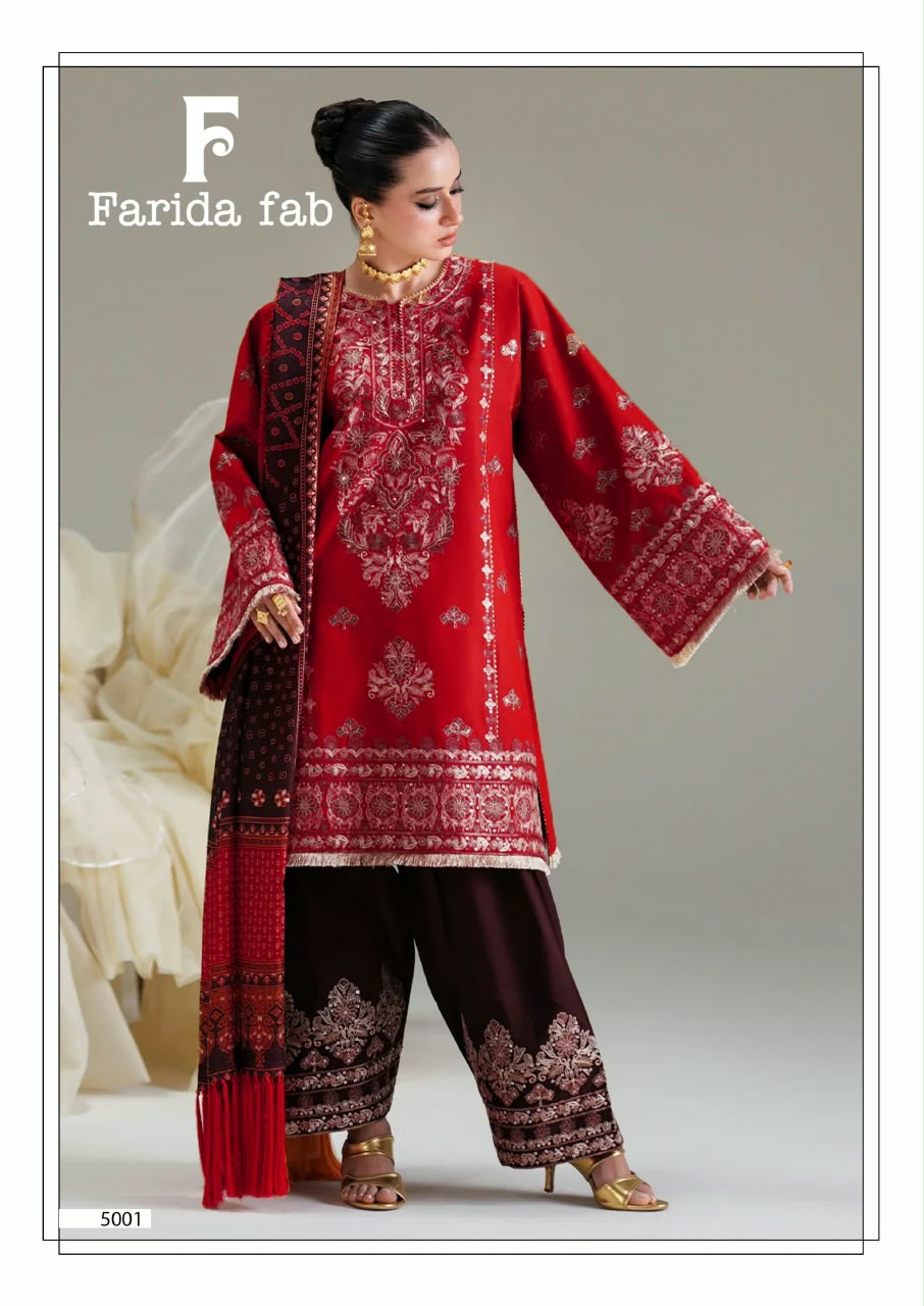 Amara Vol 5 Farida Fab Mix Cotton Karachi Salwar Suits Manufacturer Ahmedabad