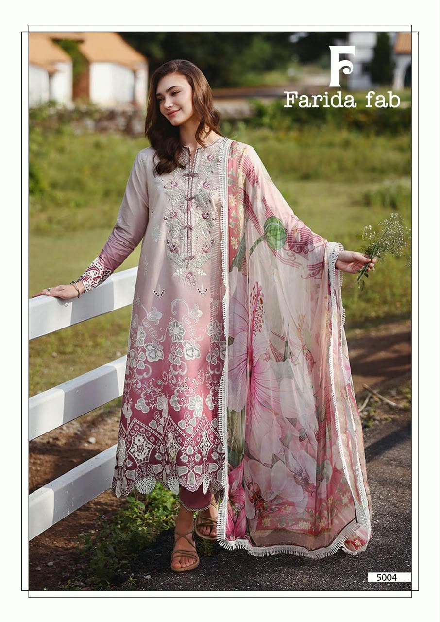 Amara Vol 5 Farida Fab Mix Cotton Karachi Salwar Suits Manufacturer Ahmedabad