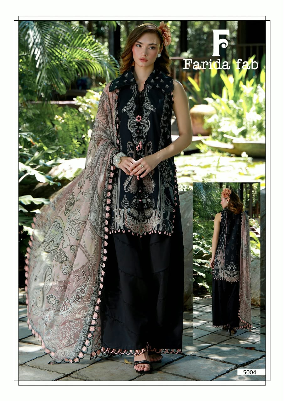 Amara Vol 5 Farida Fab Mix Cotton Karachi Salwar Suits Manufacturer Ahmedabad