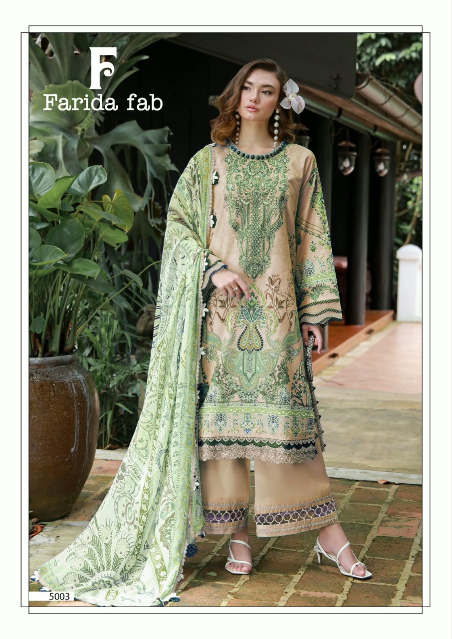 Amara Vol 5 Farida Fab Mix Cotton Karachi Salwar Suits Manufacturer Ahmedabad
