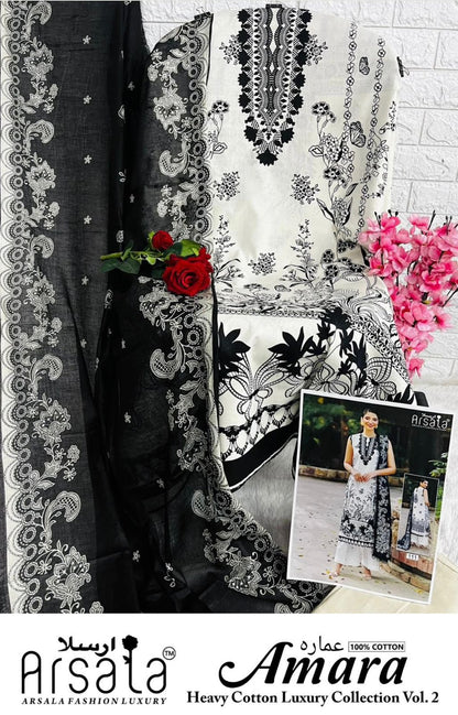 Amara Vol 2 Heavy Cotton Luxury Collection Arsala Fashion Karachi Salwar Suits Manufacturer Gujarat