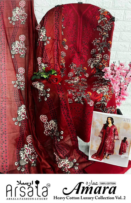 Amara Vol 2 Heavy Cotton Luxury Collection Arsala Fashion Karachi Salwar Suits Manufacturer Gujarat
