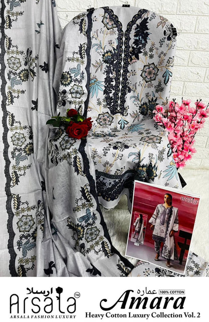 Amara Vol 2 Heavy Cotton Luxury Collection Arsala Fashion Karachi Salwar Suits Manufacturer Gujarat
