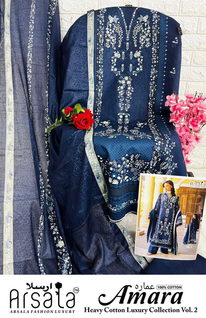 Amara Vol 2 Heavy Cotton Luxury Collection Arsala Fashion Karachi Salwar Suits Manufacturer Gujarat