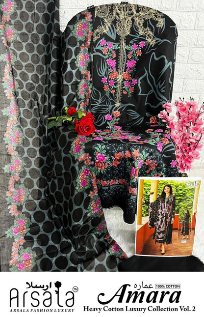 Amara Vol 2 Heavy Cotton Luxury Collection Arsala Fashion Karachi Salwar Suits Manufacturer Gujarat