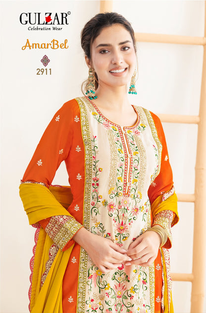 Amarbel Gulzar Chinnon Readymade Suits Wholesaler Ahmedabad