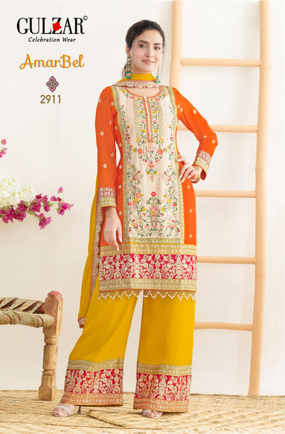 Amarbel Gulzar Chinnon Readymade Suits Wholesaler Ahmedabad