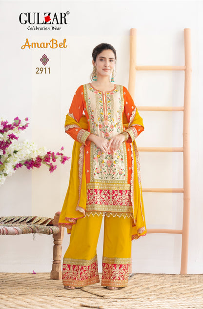 Amarbel Gulzar Chinnon Readymade Suits Wholesaler Ahmedabad