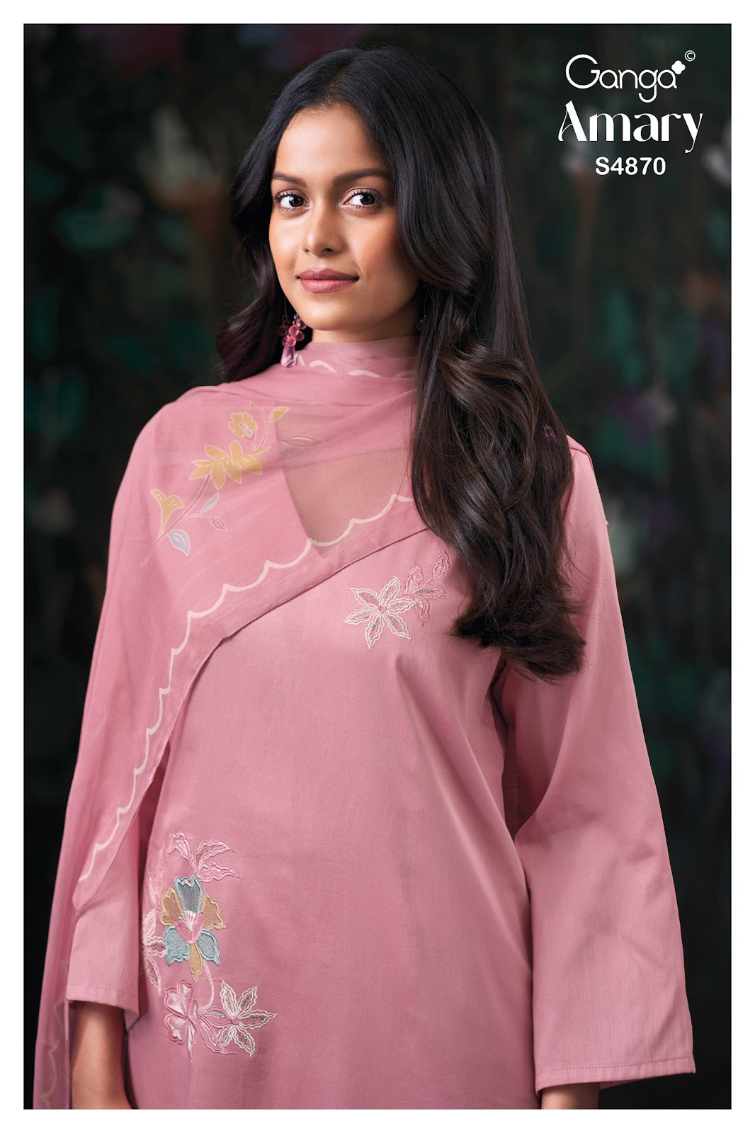 Amary S4870 Ganga Cotton Satin Plazzo Style Suits Wholesaler Gujarat