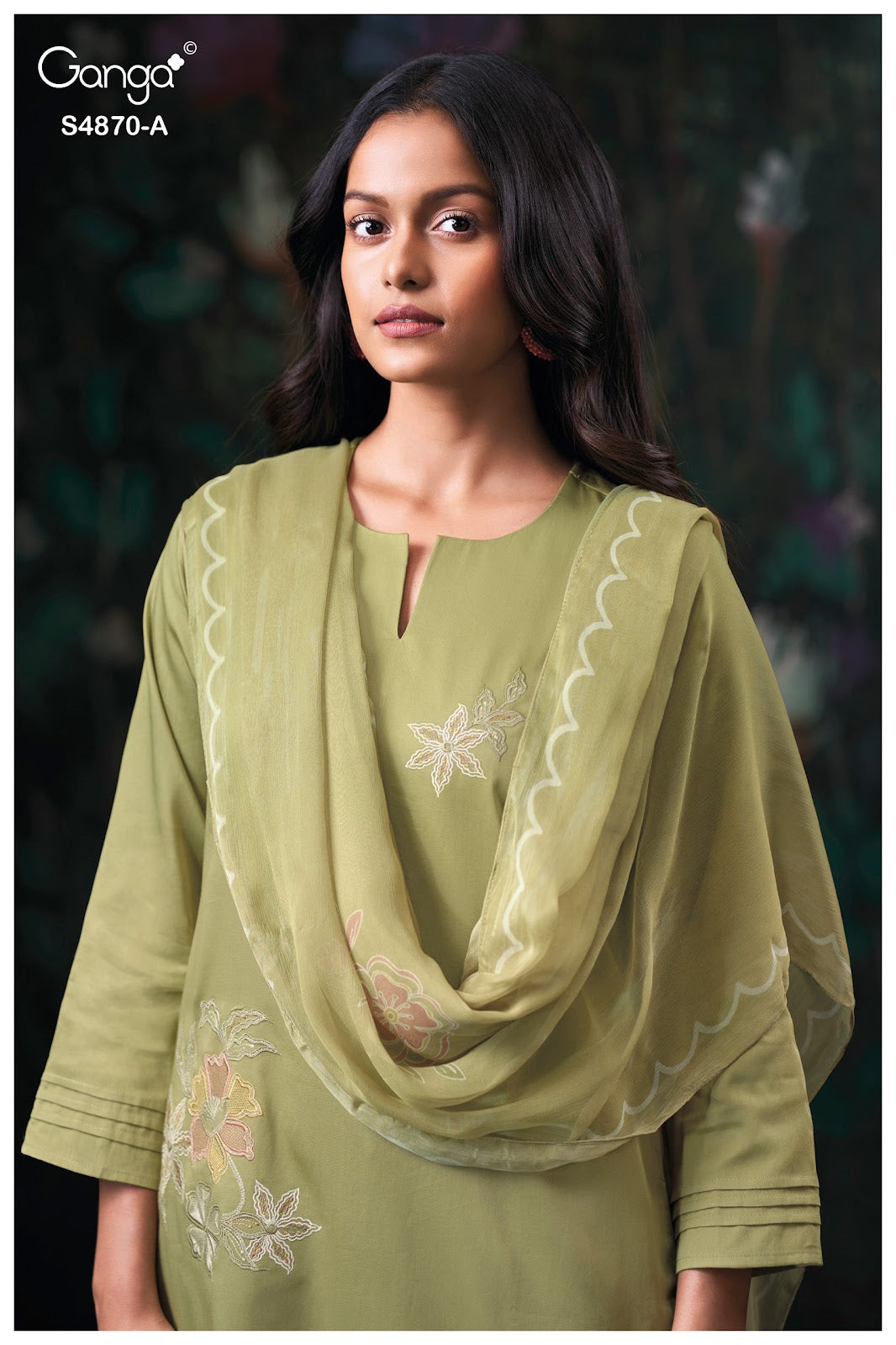 Amary S4870 Ganga Cotton Satin Plazzo Style Suits Wholesaler Gujarat