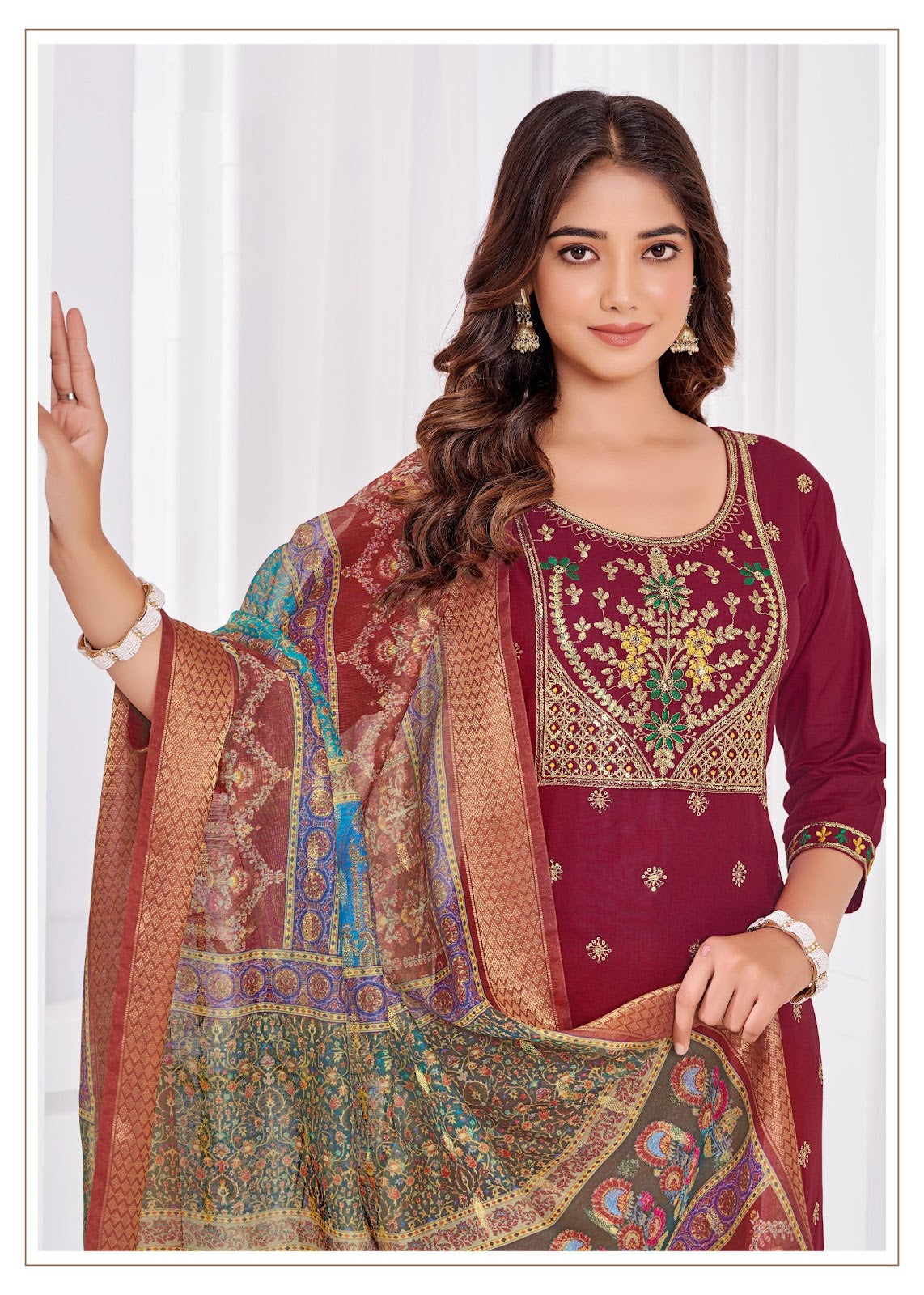 Amaya Bluehills Rayon 14Kg Readymade Pant Style Suits Wholesaler Ahmedabad
