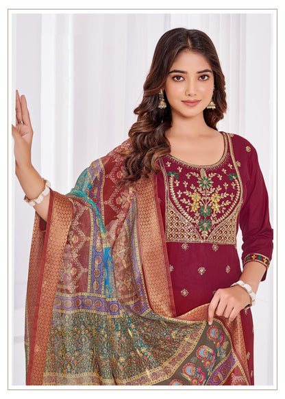 Amaya Bluehills Rayon 14Kg Readymade Pant Style Suits Wholesaler Ahmedabad