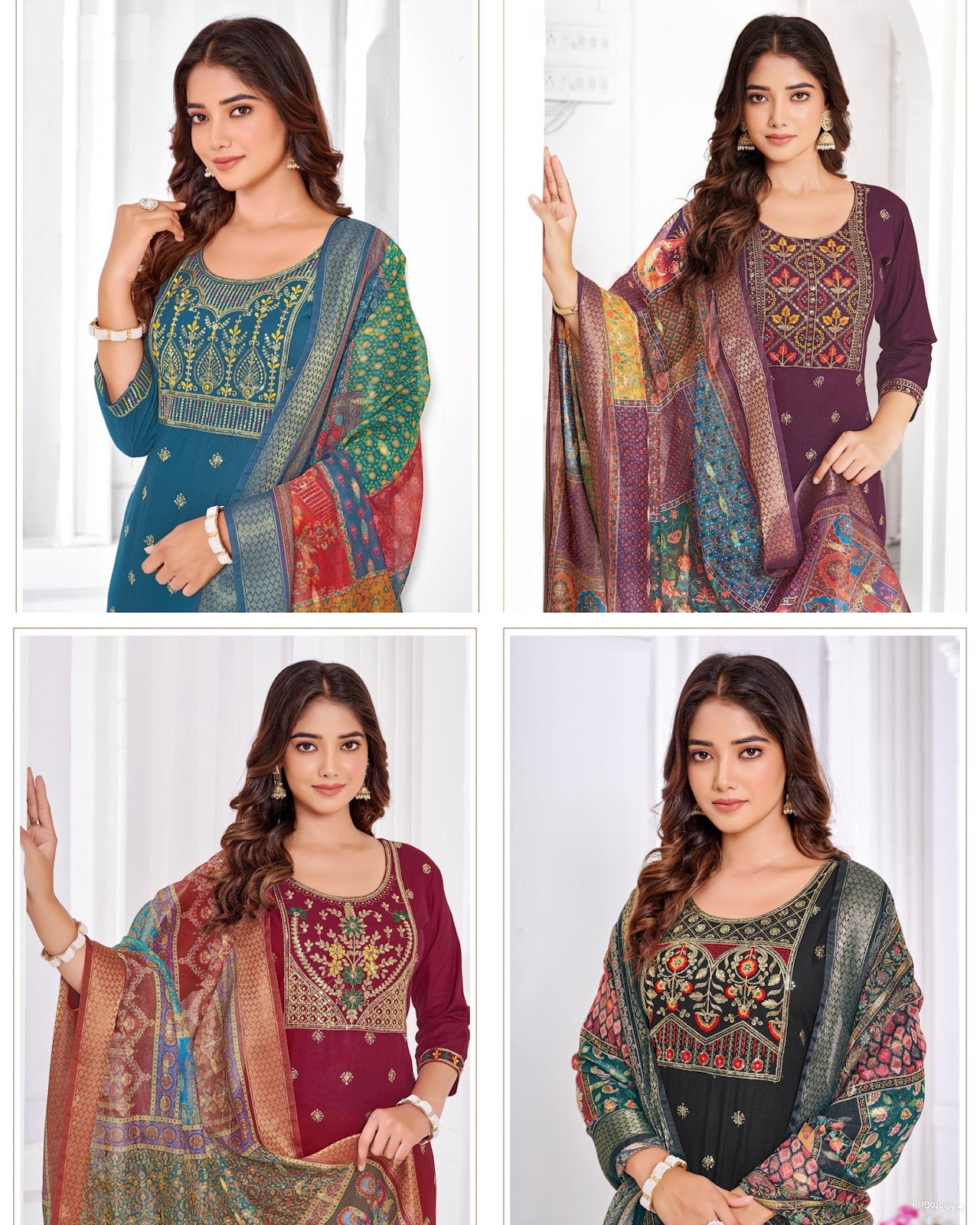Amaya Bluehills Rayon 14Kg Readymade Pant Style Suits Wholesaler Ahmedabad
