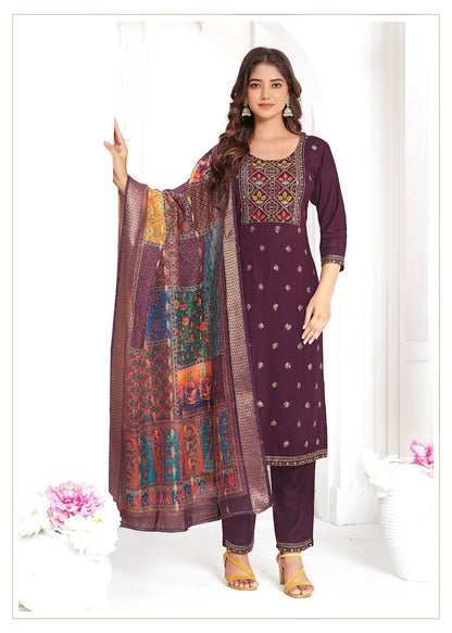 Amaya Bluehills Rayon 14Kg Readymade Pant Style Suits Wholesaler Ahmedabad
