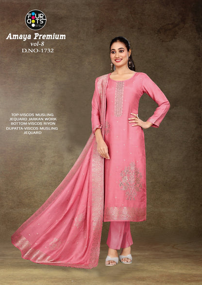 Amaya Premium Vol 8 Four Dots Viscose Muslin Pant Style Suits Exporter India