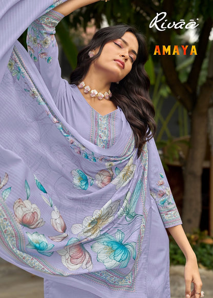 Amaya Rivaa Cotton Pant Style Suits Supplier Gujarat