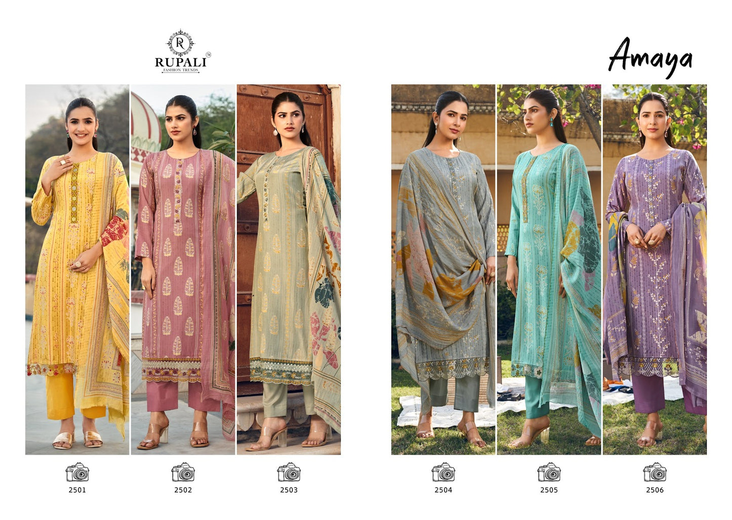 Amaya Rupali Muslin Pant Style Suits Wholesale Price