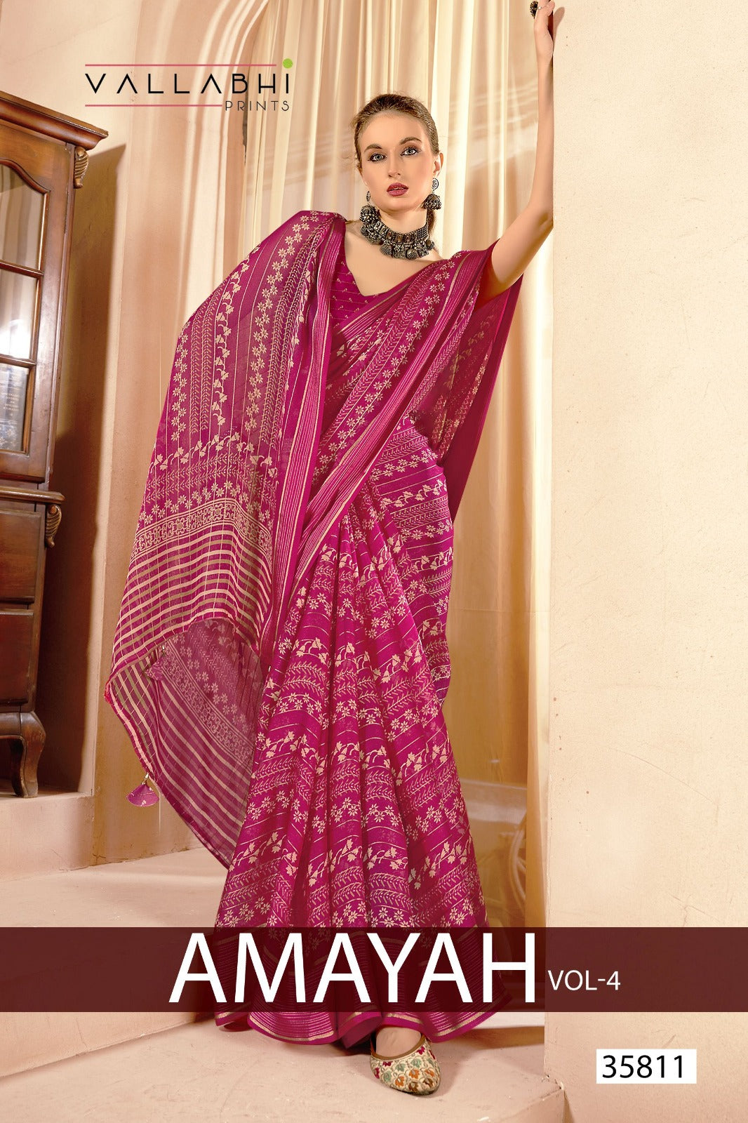 Amayah Vol 4 Vallabhi Prints Georgette Sarees Wholesaler