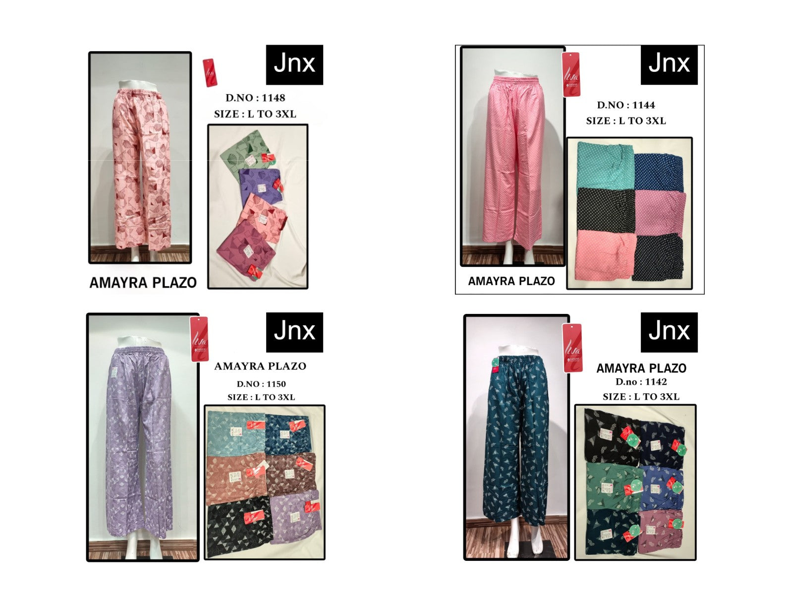 Amayra Liva 1511 Jnx Rayon Branded Palazzo Supplier Gujarat