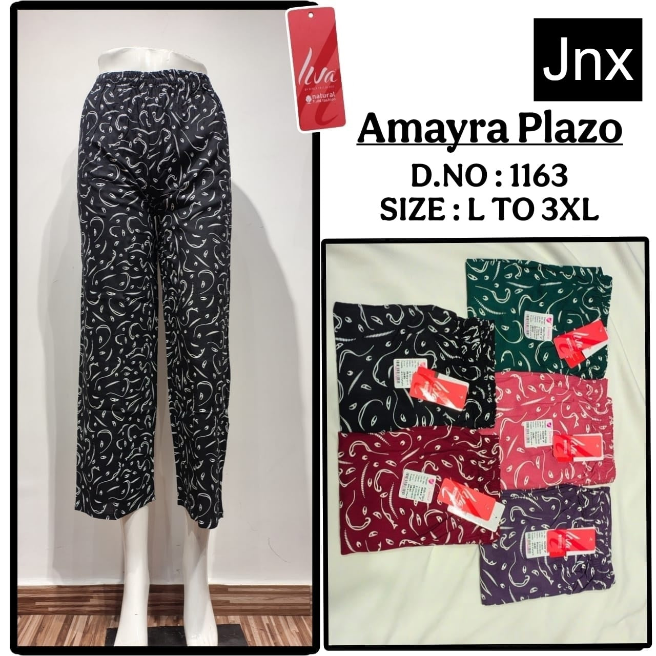 Amayra Print 0308 Jnx Liva Rayon Branded Palazzo Wholesale Price