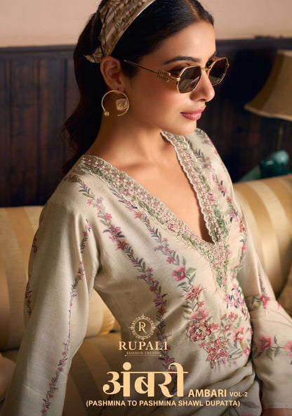 Ambari Vol 2 Rupali Viscose Pashmina Suits Exporter Ahmedabad