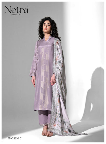 Amber Netra Bemberg Muslin Pant Style Suits Manufacturer India