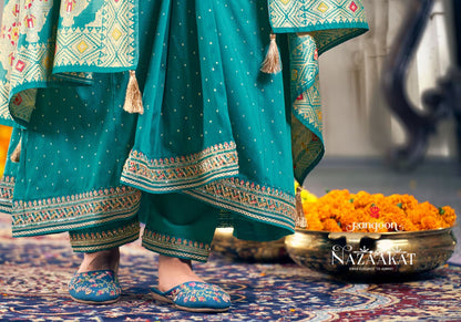 Amber New Rangoon Jacquard Readymade Anarkali Suits Supplier India