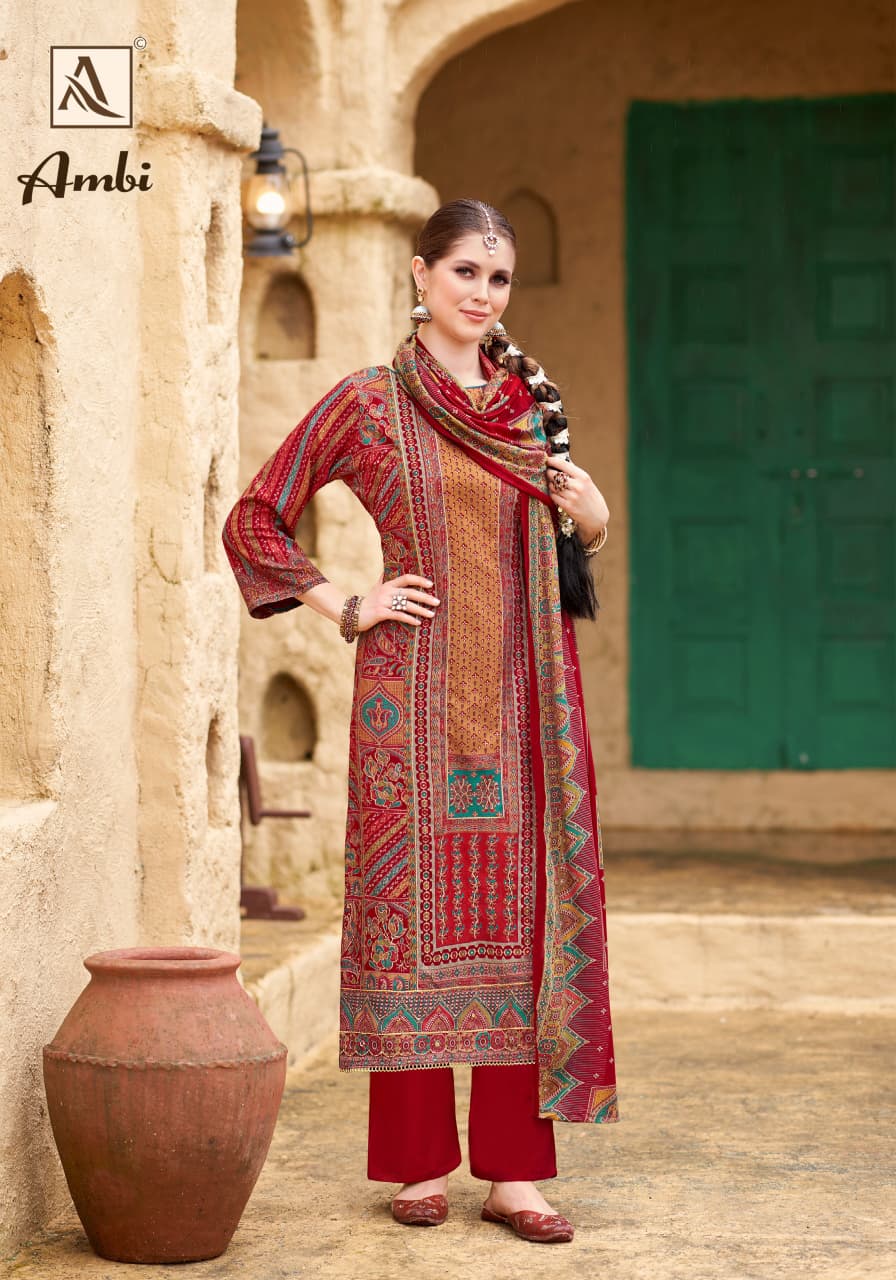 Ambi Alok Viscose Karachi Pashmina Salwar Suits Manufacturer Ahmedabad