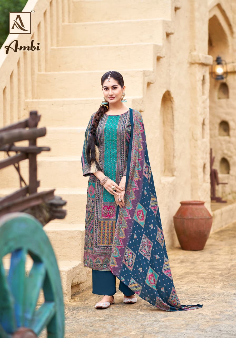 Ambi Alok Viscose Karachi Pashmina Salwar Suits Manufacturer Ahmedabad