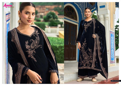 Ambi Avon Trendz Velvet Suits Wholesale Price