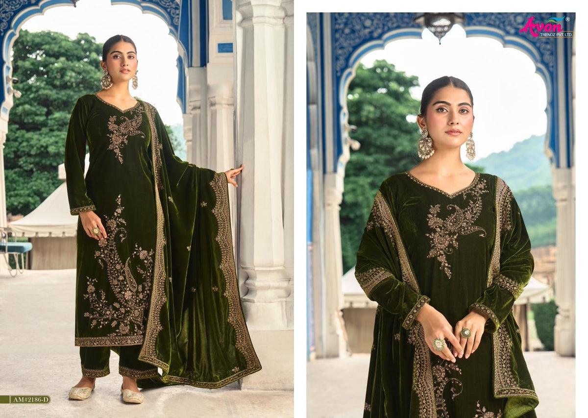 Ambi Avon Trendz Velvet Suits Wholesale Price