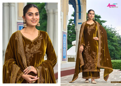 Ambi Avon Trendz Velvet Suits Wholesale Price