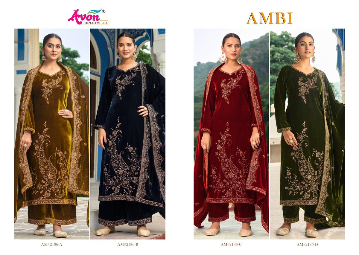 Ambi Avon Trendz Velvet Suits Wholesale Price