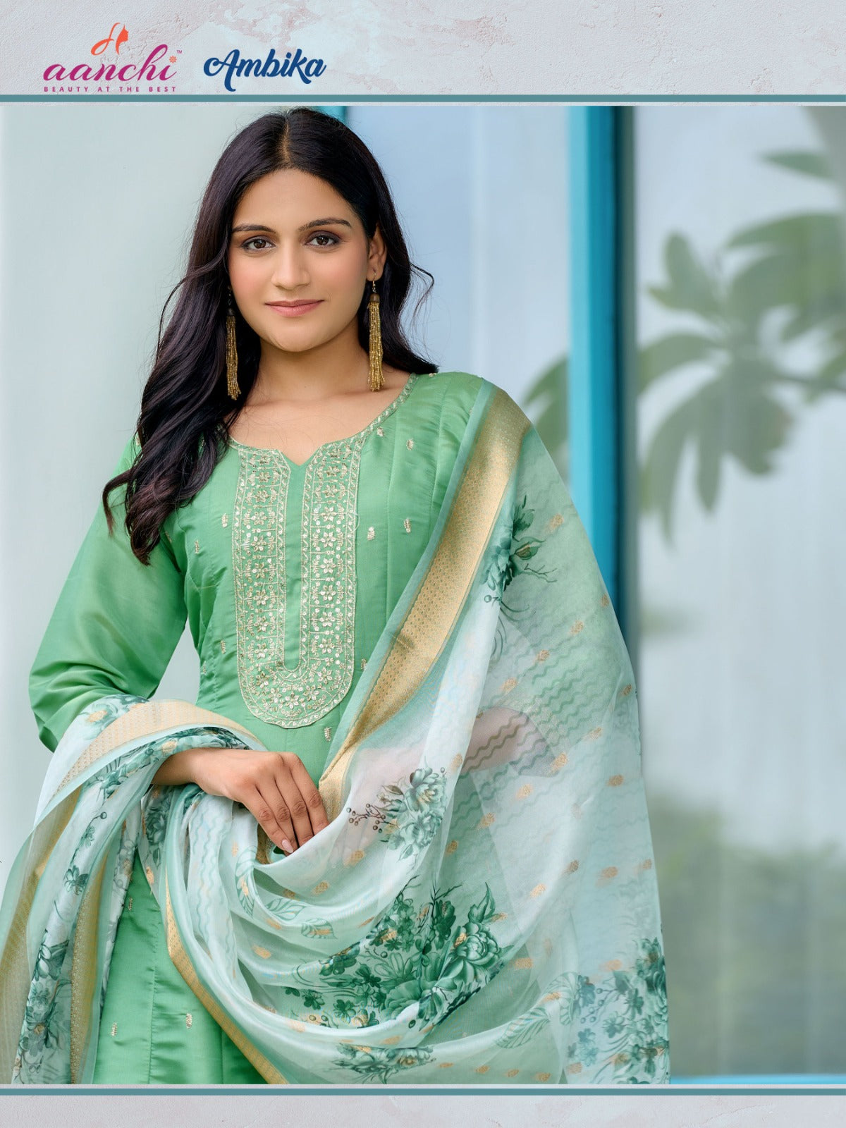 Ambika Aanchi Shimmer Readymade Anarkali Suits Supplier India