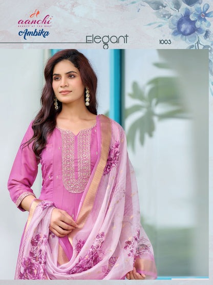 Ambika Aanchi Shimmer Readymade Anarkali Suits Supplier India