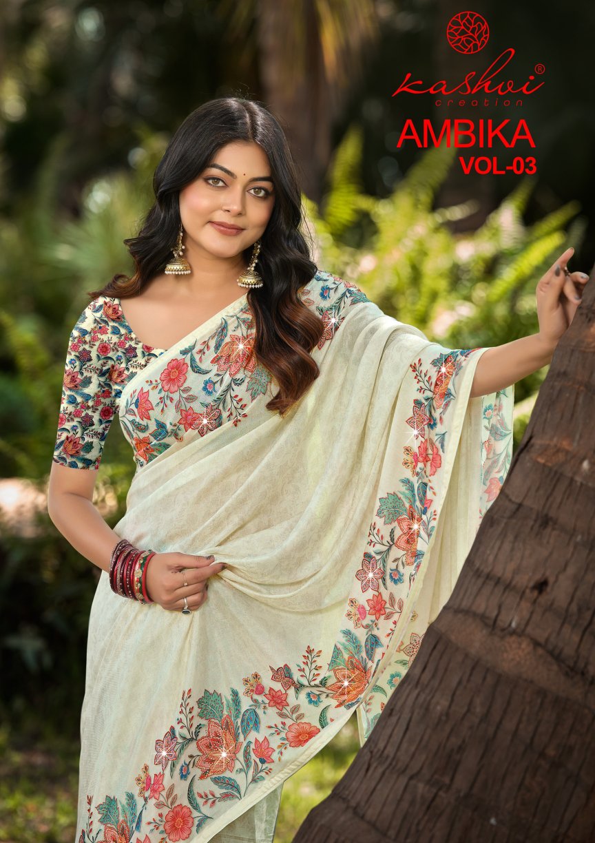 Ambika Vol 3 Kashvi Creation Sarees Wholesaler India