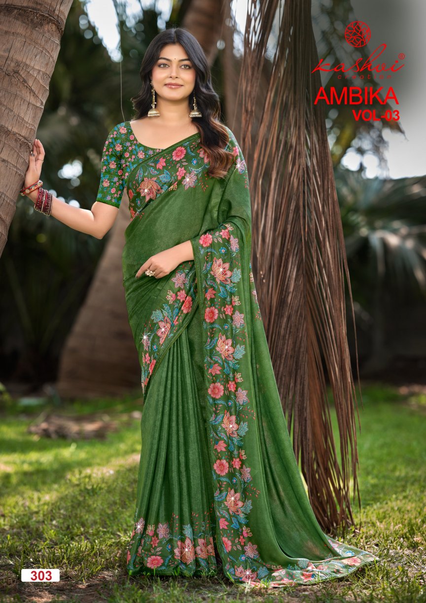 Ambika Vol 3 Kashvi Creation Sarees Wholesaler India