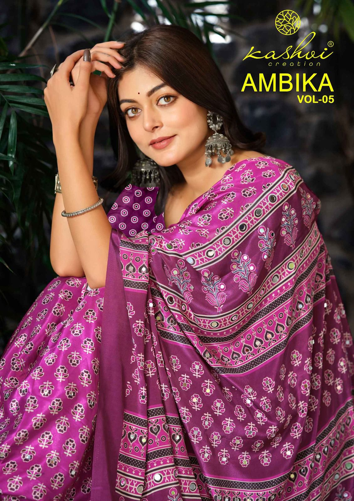 Ambika Vol 5 Kashvi Creation Crape Silk Sarees Wholesale