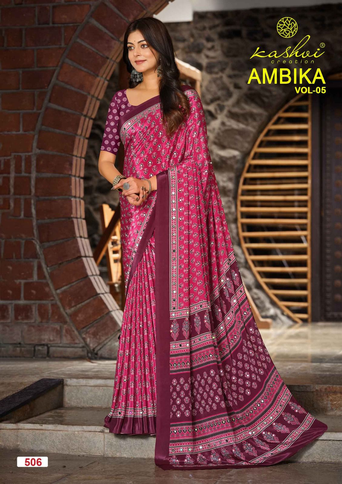 Ambika Vol 5 Kashvi Creation Crape Silk Sarees Wholesale