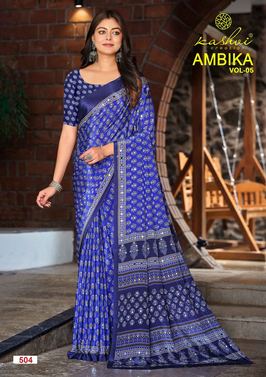 Ambika Vol 5 Kashvi Creation Crape Silk Sarees Wholesale