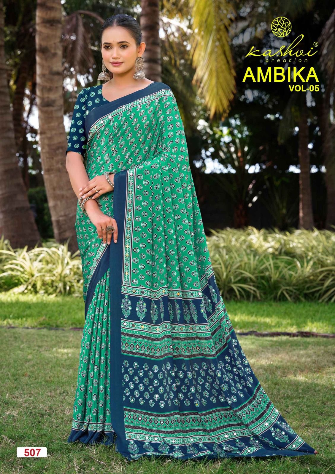 Ambika Vol 5 Kashvi Creation Crape Silk Sarees Wholesale