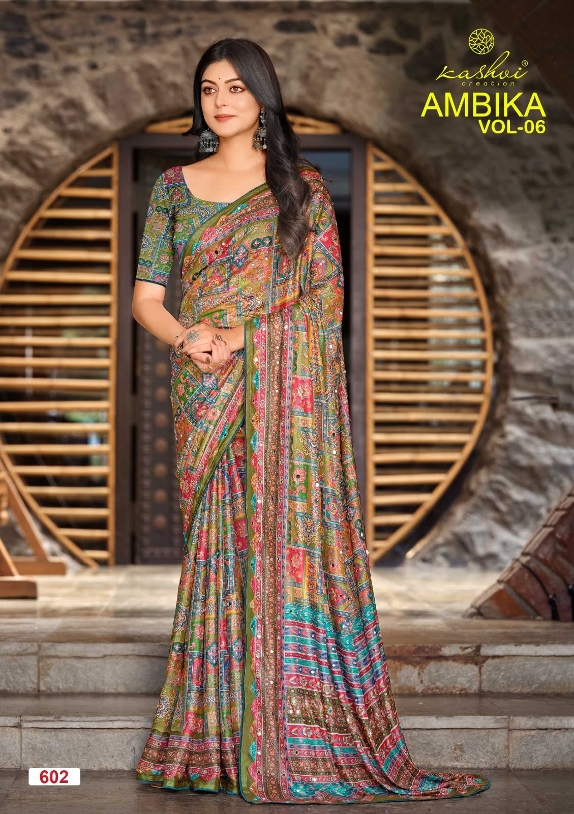 Ambika Vol 6 Kashvi Creation Sarees Wholesaler Ahmedabad
