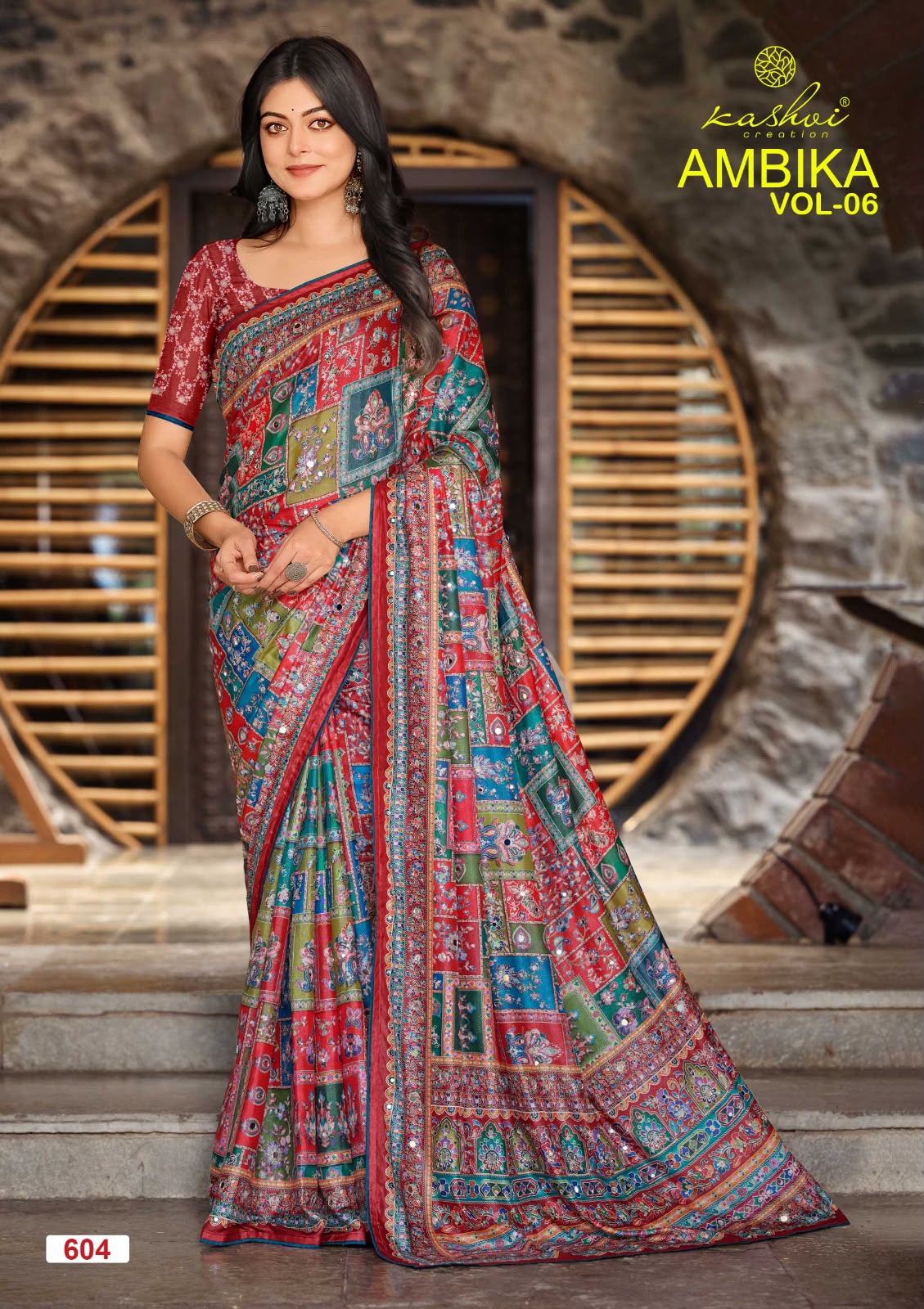 Ambika Vol 6 Kashvi Creation Sarees Wholesaler Ahmedabad