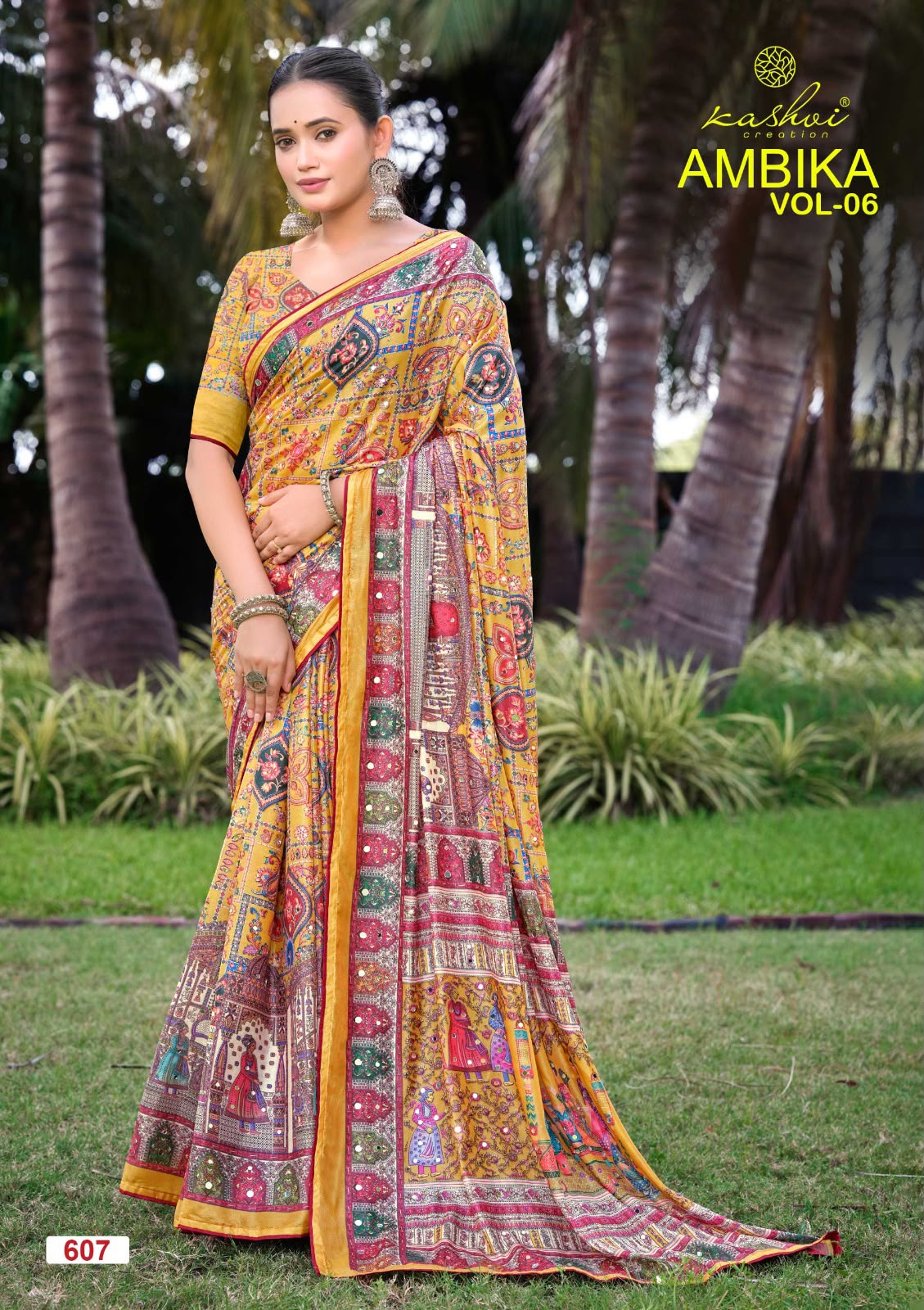 Ambika Vol 6 Kashvi Creation Sarees Wholesaler Ahmedabad