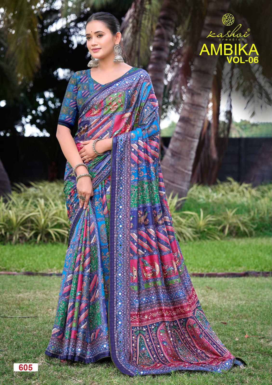 Ambika Vol 6 Kashvi Creation Sarees Wholesaler Ahmedabad